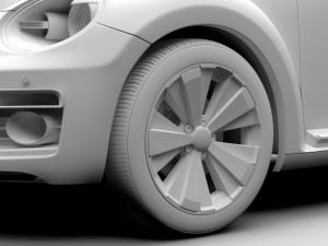 vw beetle 2017 Model 3D