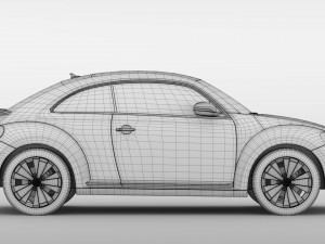 vw beetle 2017 Model 3D