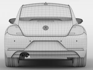 vw beetle 2017 3D Model