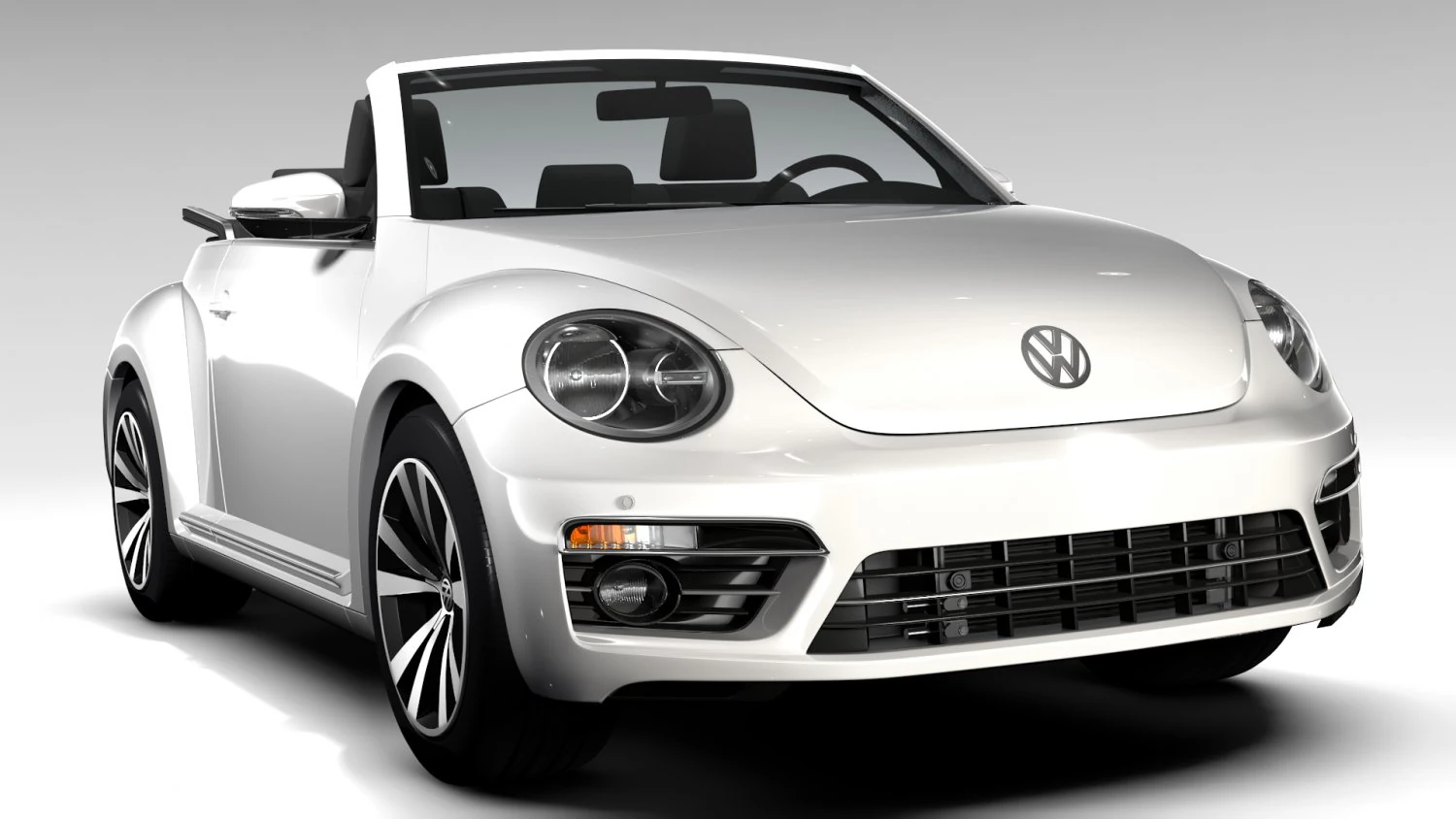 vw beetle cabriolet 2017 3D Model .c4d .max .obj .3ds .fbx .stl .blend 