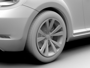 vw beetle cabriolet 2017 3D मॉडल