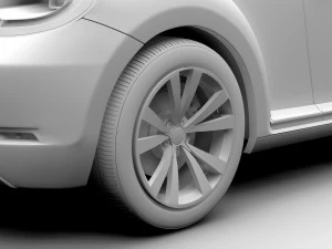 vw beetle cabriolet 2017 3D Model