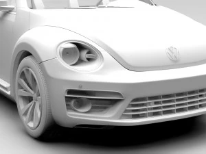 vw beetle cabriolet 2017 3D Model