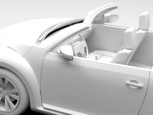 vw beetle cabriolet 2017 3D Model
