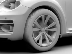 vw beetle cabriolet 2017 3D Model