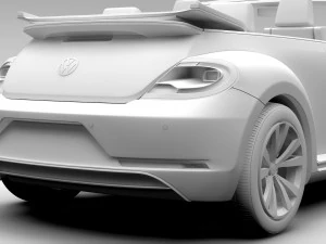 vw beetle cabriolet 2017 3D Model