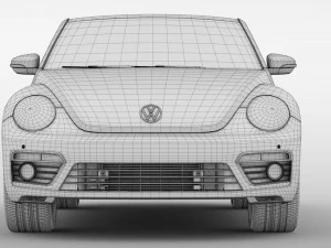 vw beetle cabriolet 2017 3D Model