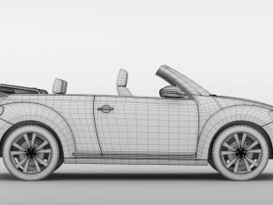 vw beetle cabriolet 2017 3D Model