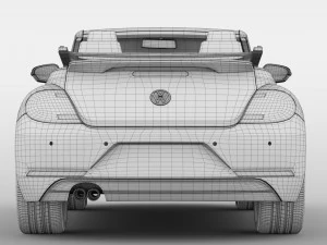 vw beetle cabriolet 2017 3D Model