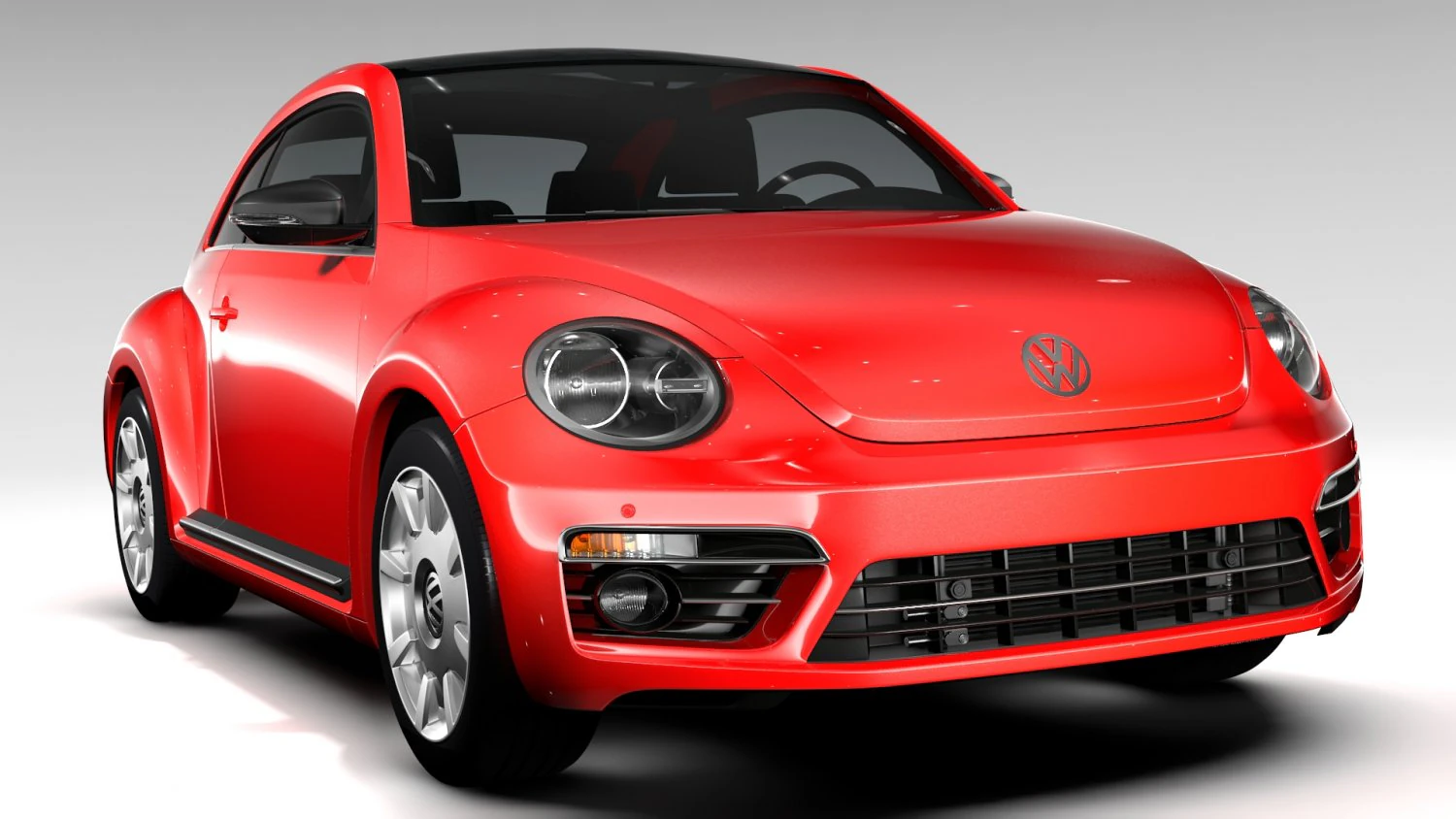 vw beetle turbo 2017 3D Model .c4d .max .obj .3ds .fbx .stl .blend 