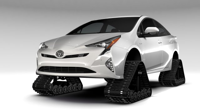 toyota prius crawler 2017 3D 모델 .c4d .max .obj .3ds .fbx .stl .blend 