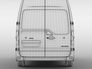opel movano l2h2 van 2016 Modelo 3D