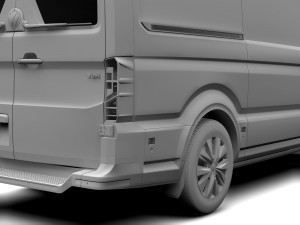 wv crafter van 2017 3D Model