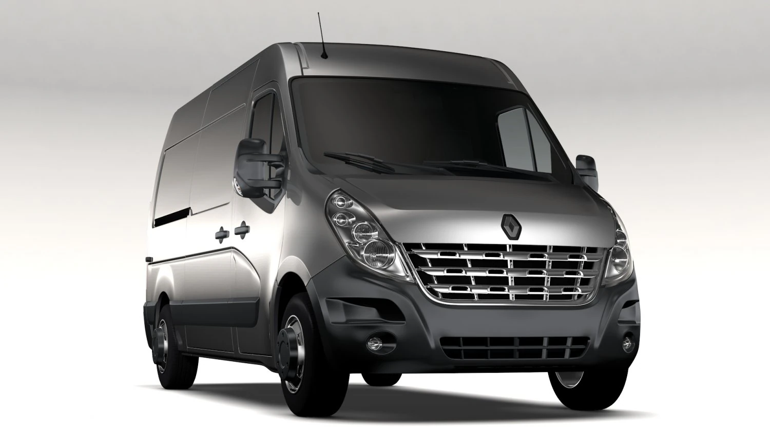 renault master l2h2 van 2010 3D Model .c4d .max .obj .3ds .fbx .stl .blend 