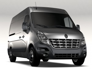 renault master l2h2 van 2010 3D 模型