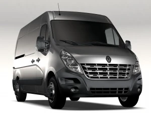 renault master l2h2 van 2010 Modelo 3D