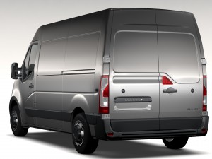 renault master l2h2 van 2010 Modello 3D