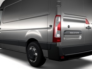 renault master l2h2 van 2010 Modello 3D