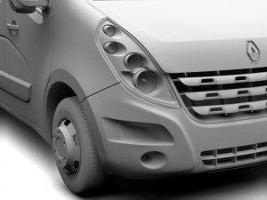 renault master l2h2 van 2010 3D Model