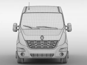 renault master l2h2 van 2010 3D Model