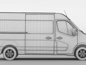 renault master l2h2 van 2010 3D Model