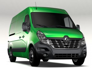 renault master l2h2 van 2017 3D मॉडल