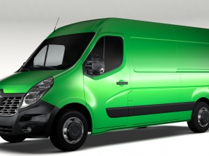 renault master l2h2 van 2017 3D Model