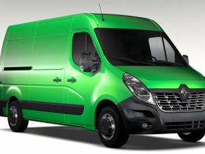 renault master l2h2 van 2017 3D Model