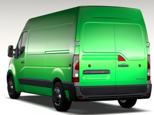renault master l2h2 van 2017 3D Model