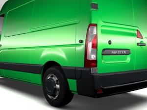 renault master l2h2 van 2017 3D Model