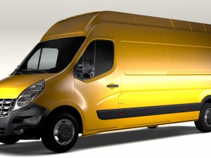 renault master l3h3 van 2010 3D Модель