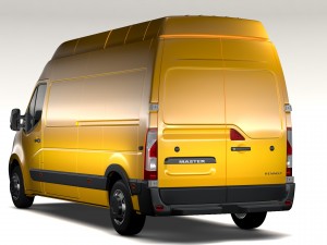 renault master l3h3 van 2010 3D Модель