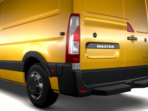 renault master l3h3 van 2010 3D Модель