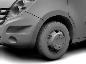 renault master l3h3 van 2010 3D Модель