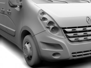 renault master l3h3 van 2010 3D Модель