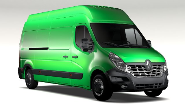 renault master l3h3 van 2017 3D 모델 .c4d .max .obj .3ds .fbx .stl .blend 