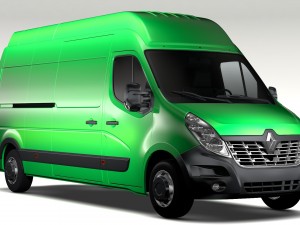 renault master l3h3 van 2017 3D Модель