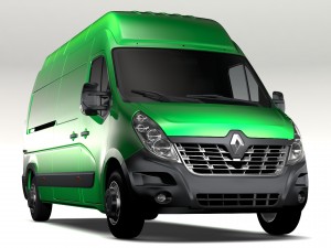 renault master l3h3 van 2017 3D 모델