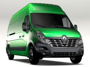 renault master l3h3 van 2017 3D Model