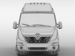 renault master l3h3 van 2017 3D 모델