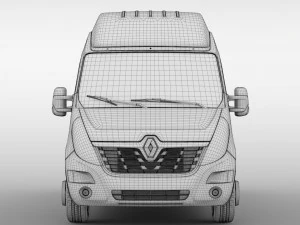 renault master l3h3 van 2017 3D Model
