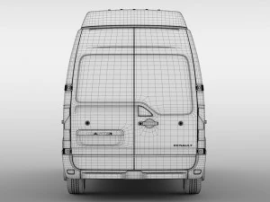 renault master l3h3 van 2017 3D Model