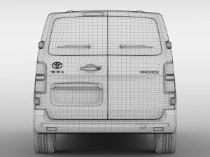 toyota proace van l2 2017 3D Model