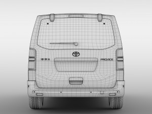 toyota proace verso l3 2017 3D Модель