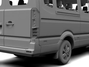 hyundai h350 minibus 2017 3D Model
