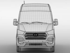 hyundai h350 minibus 2017 3D Model