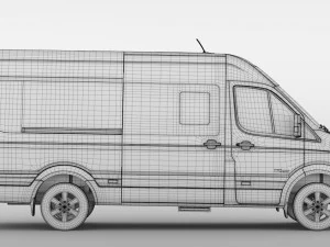 hyundai h350 minibus 2017 3D Model