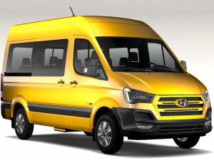 hyundai h350 minibus swb 2017 3Dモデル