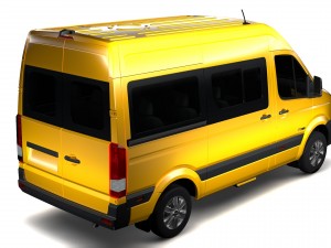 hyundai h350 minibus swb 2017 3D Model