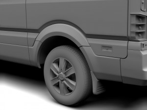 hyundai h350 minibus swb 2017 3D Model